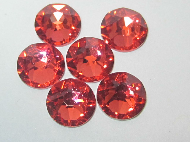 18 pcs. 34ss PADPARADSCHA FLATBACK European Rhinestones